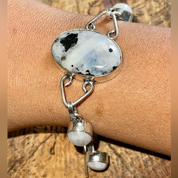 Rainbow Moonstone Bracelet 7 1/2”- 8” - Picture 6 of 8